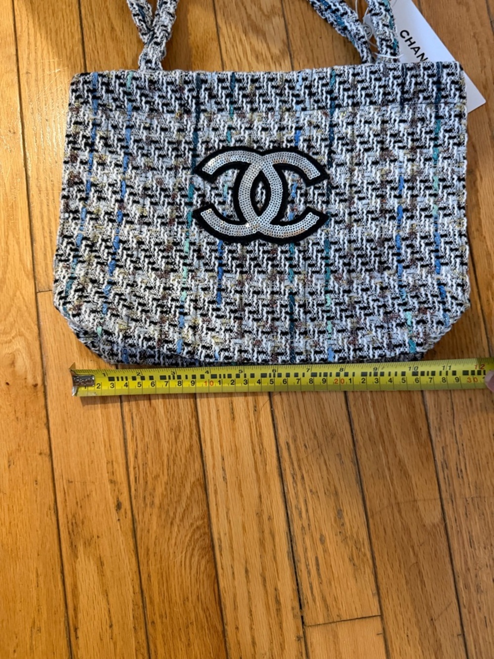 Chanel VIP/COMPLIMENTARY Tweed Mini Tote Bag in Multicolor - Picture 8 of 9